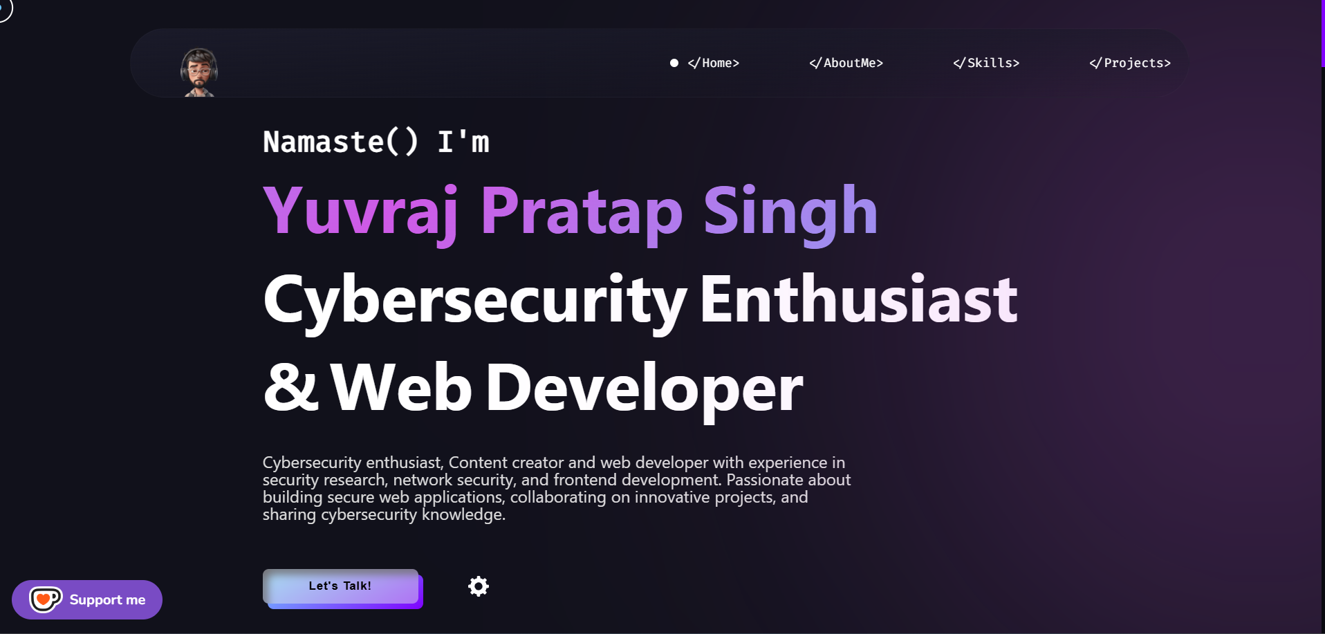 My Portfolio website preview image